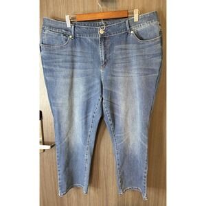 Seven7 Skinny Jeans Women's 24W Blue Denim Cotton Stretch High-Rise Straight Leg